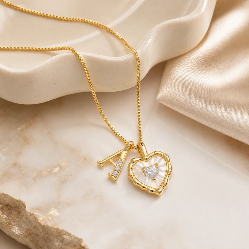 Initial Heart Necklace
