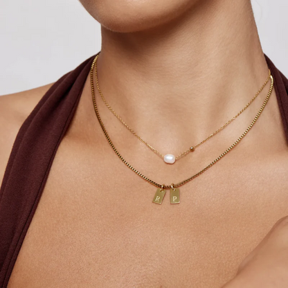 Personalised Tag Initial Necklace