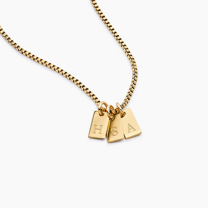 Personalised Tag Initial Necklace
