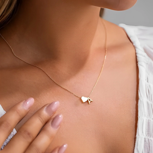 Katy Heart Initial Necklace