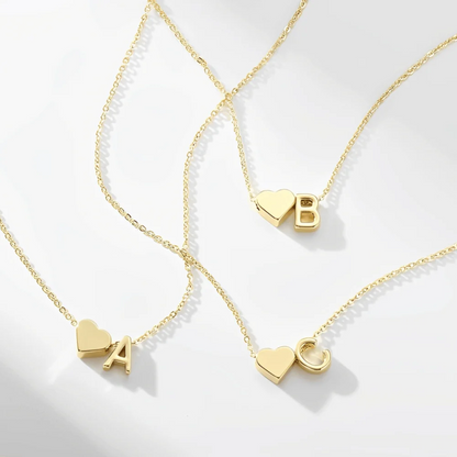 Katy Heart Initial Necklace