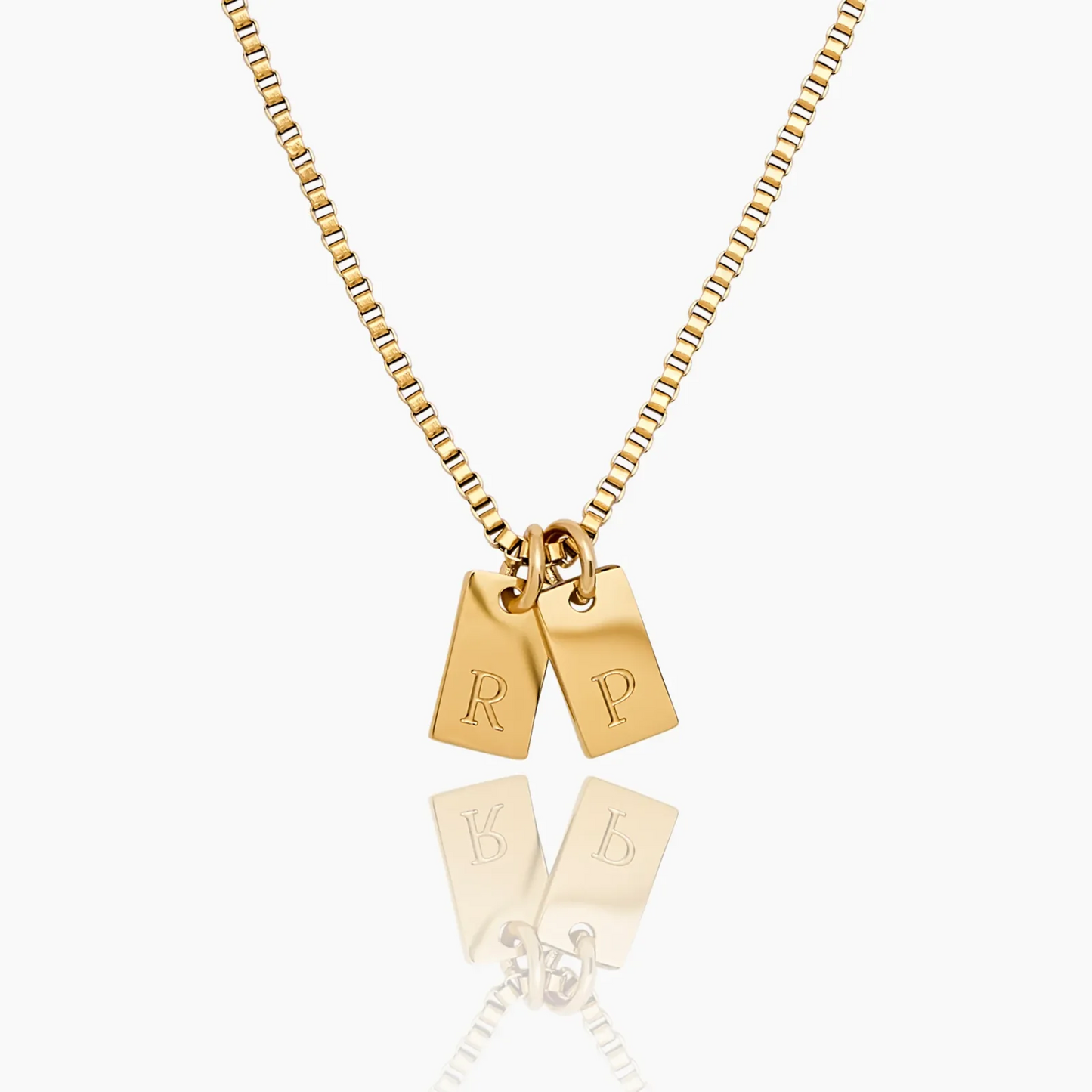Personalised Tag Initial Necklace