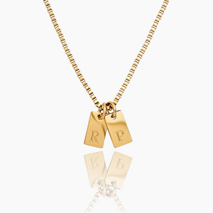 Personalised Tag Initial Necklace